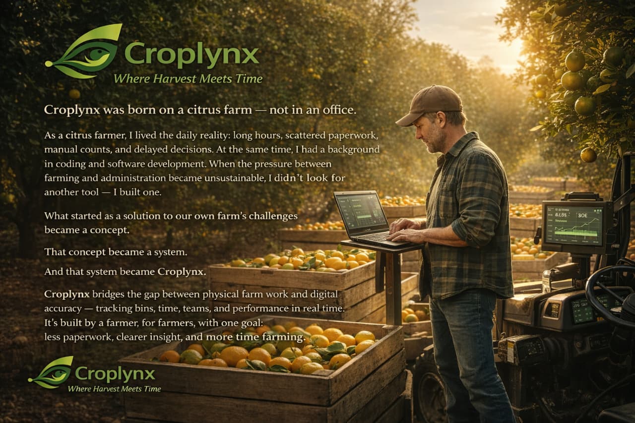 Early CropLynx use in the orchard scanning harvest bins